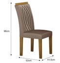 Ver imagem 5 de Mesa Doha 1,60 Off/decor Tampo Off C/vidro 6 Cadeiras Doha