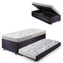 Ver imagem 1 de Bicama Box Baú Solteiro com Colchão Ecoline D23 Ecoflex Suede 88x188