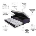 Ver imagem 5 de Bicama Box Baú Solteiro com Colchão Ecoline D23 Ecoflex Suede 88x188