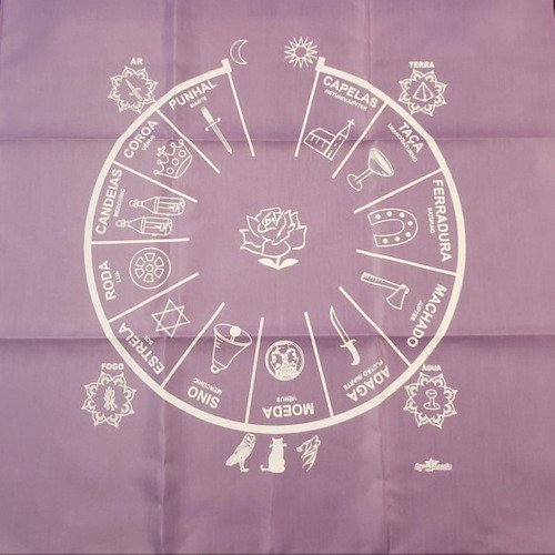 Toalha Cigana Para Altar, Taro E Jogos 70x70 Cm Lilas - 1