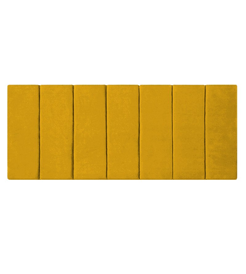Cabeceira Modulada Estofada Adesiva 1 Módulo em Tiras 20x60cm Amarelo - 2