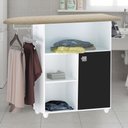 Ver imagem 2 de Tabua de Passar Roupa Mariana com Balcao Branco Preto Reajl Moveis