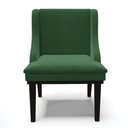 Ver imagem 3 de Kit 10 Cadeiras Estofadas Para Sala De Jantar Base Fixa De Madeira Preto Lia Veludo Verde - Ibiza