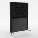 Ver imagem 2 de Kit Cabeceira Decorativa Para Cama Box Antares Calçadeira Sagitarius 90 Cama de Solteiro Couro Artif