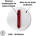 Ver imagem 2 de Ecolight Luminária Econômica - Base Branca Vermelho - 110v
