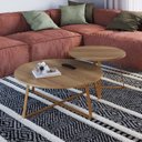 Ver imagem 5 de Mesa de Centro Redonda Industrial Complementos Marrom