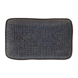 CONJUNTO C/ 4 TRAVESSAS RETANGULAR MÉDIA JUTA TITANIUM 27x16 CM