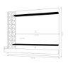 Painel e Rack para TV Suspenso Noctis Canela Off White - 2