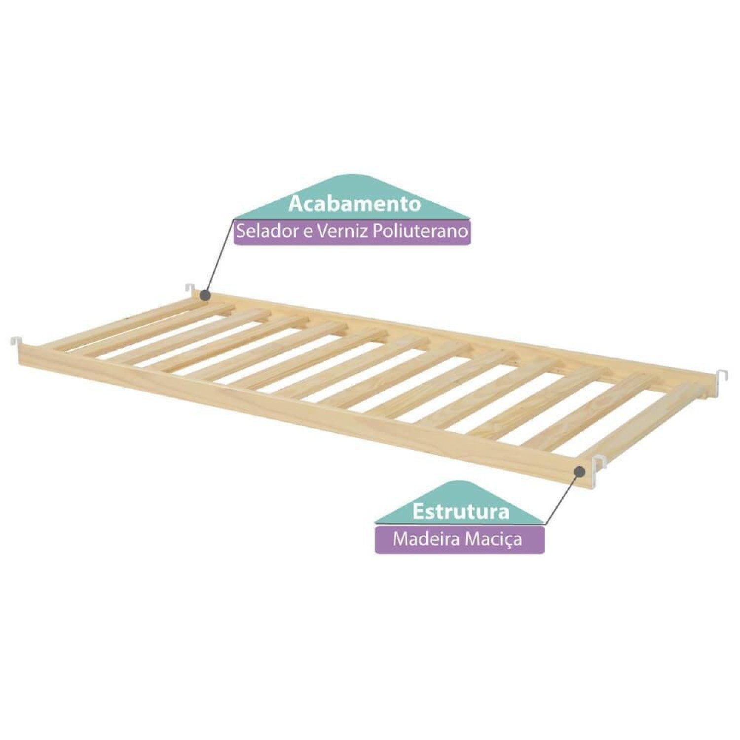 Cama Auxiliar Montessoriano em Madeira Maciça Casatema - 4
