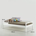 Ver imagem 3 de Cama Solteiro em Madeira Maciça Reversível Casatema MadeiraOriginals Branco