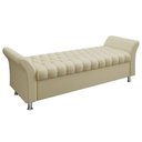 Ver imagem 2 de Recamier Puff Estofado King 195 Cm Ágata Linho Creme
