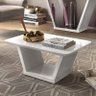Mesa de Centro Lotus Tampo Chanfrado com Vidro Branco Gloss - PR Móveis - 2