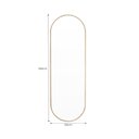 Ver imagem 2 de Espelho Oval Shay Grande 150cm x 50cm Minimalista com Moldura em Madeira Tauari Casavee