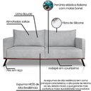 Ver mais imagens de Sofa Aya 2 Lugares para Sala de Estar 180cm Boucle 3302 Ezz 3302