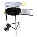 Ver imagem 1 de Churrasqueira Redonda Grelha Bandeja e Carrinho 70x66x42cm Ouro Minas