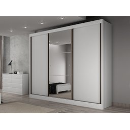 Guarda-Roupa Casal MDF com Espelho 3 Portas 6 Gavetas Soberano - 1