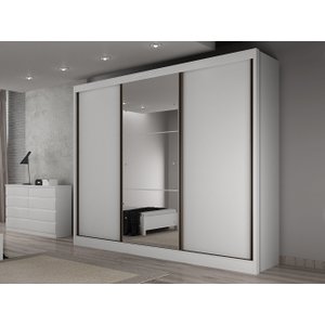 Guarda-Roupa Casal MDF com Espelho 3 Portas 6 Gavetas Soberano