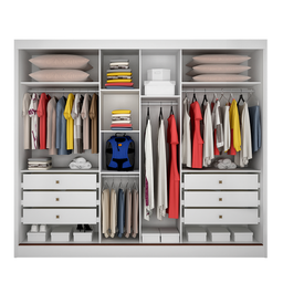 Guarda-Roupa Casal MDF com Espelho 3 Portas 6 Gavetas Soberano - 3