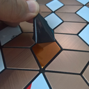 Ver imagem 5 de Pastilha Adesiva Aluminio Decoração Banheiro Cobre Tridimens