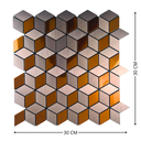 Ver imagem 4 de Pastilha Adesiva Aluminio Decoração Banheiro Cobre Tridimens