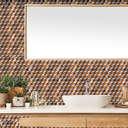 Ver imagem 3 de Pastilha Adesiva Aluminio Decoração Banheiro Cobre Tridimens