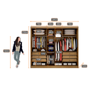 Ver imagem 3 de Guarda-Roupa Casal MDF com Espelho 3 Portas 6 Gavetas Soberano