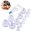 Ver imagem 2 de Kit 12 Ventosas com Bomba Ventosaterapia Massoterapia Chines