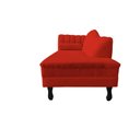 Ver imagem 5 de Recamier Decorativo Divã Amsterdã 147cm Lado Direito Couro Vermelho