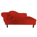 Ver imagem 3 de Recamier Decorativo Divã Amsterdã 147cm Lado Direito Couro Vermelho