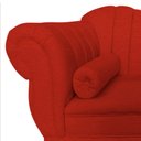 Ver mais imagens de Recamier Decorativo Divã Amsterdã 147cm Lado Direito Couro Vermelho