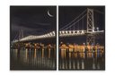 Ver imagem 2 de Quadro Ponte Iluminada Duplo 50x70 - 2 Peças