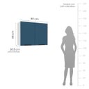 Ver imagem 5 de Armário de Cozinha Aéreo Meena 80x66cm com 2 Portas Branco/Azul 250014