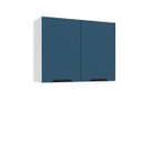 Ver imagem 2 de Armário de Cozinha Aéreo Meena 80x66cm com 2 Portas Branco/Azul 250014