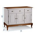 Ver imagem 4 de Balcão Buffet 3 Portas 2 Gavetas Hannover 60803 Linz Móveis - Off White/Imbuia
