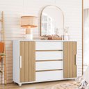 Ver imagem 2 de Cômoda 2 Portas Correr 4 Gavetas Evidenza