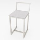 Ver imagem 1 de Banqueta Baixa Para Cozinha Industrial Assento Estofado White