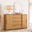 Ver imagem 3 de Cômoda 2 Portas Correr 4 Gavetas Evidenza