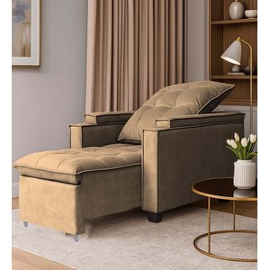 Poltrona Papai Reclinável Porta Copos Pulse Carregador Usb Capuccino