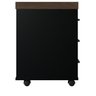 Conjunto Home Office 2 Peças 1 Mesa Tamburato em L 1 Gaveteiro 3 Gavetas com Chave e Rodízios  - 17