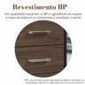 Conjunto Home Office 2 Peças 1 Mesa Tamburato em L 1 Gaveteiro 3 Gavetas com Chave e Rodízios  - 19