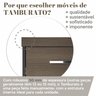 Conjunto Home Office 2 Peças 1 Mesa Tamburato em L 1 Gaveteiro 3 Gavetas com Chave e Rodízios  - 15