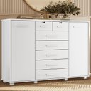 Ver imagem 1 de Cômoda 2 Portas 7 Gavetas Fontana Albatroz Branco