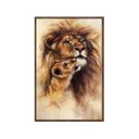 Ver imagem 2 de Quadro Decorativo - Pintura Leoes Anm010 Vidro com Impressão Uv - 60x40cm