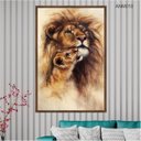 Ver imagem 1 de Quadro Decorativo - Pintura Leoes Anm010 Vidro com Impressão Uv - 60x40cm