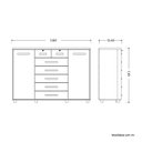 Ver imagem 4 de Cômoda 2 Portas 7 Gavetas Fontana Albatroz