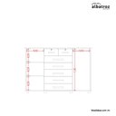 Ver imagem 6 de Cômoda 2 Portas 7 Gavetas Fontana Albatroz