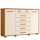 Ver mais imagens de Cômoda 2 Portas 7 Gavetas Fontana Albatroz Marrom/Cinamomo/Off White