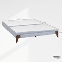 Ver imagem 3 de Base Box Queen Bipartida Cairo 158x198x27cm Cinza Claro