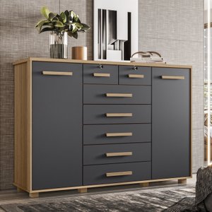 Cômoda 2 Portas 7 Gavetas Fontana Albatroz