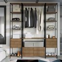 Ver imagem 1 de Guarda-Roupa Closet Industrial 3 Módulos 8 Gavetas
